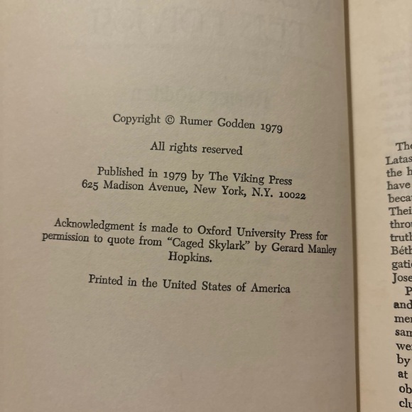 Five for Sorrow, Ten for Joy by Rumer Godden (1979 HC wo DJ) - Picture 6 of 9